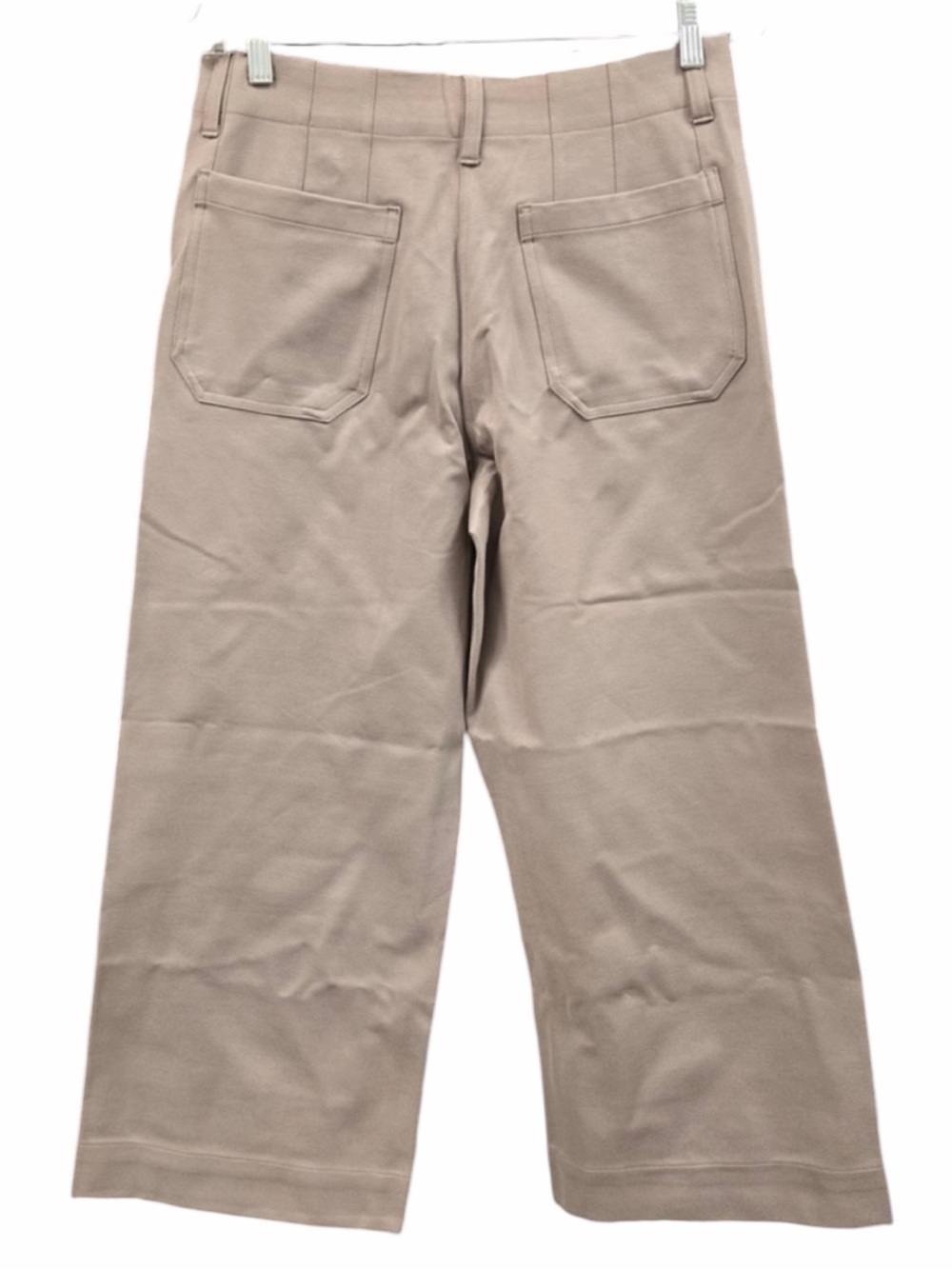 QUINCE Ultra-Stretch Ponte Cropped Wide Leg Pants Size 10 Morel Grey 8612 - Picture 7 of 11